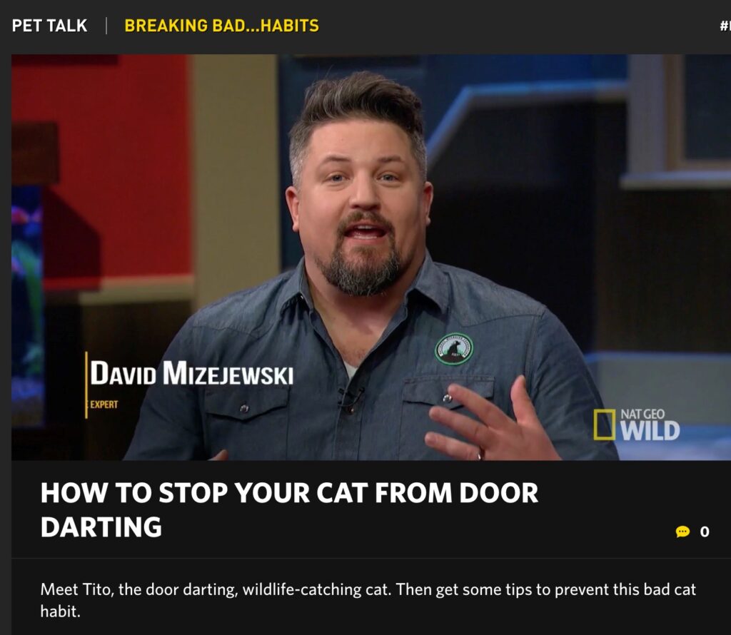 David Mizejewski co-hosting the NatGeo WILD’s prime time talk show Pet Talk in 2016.