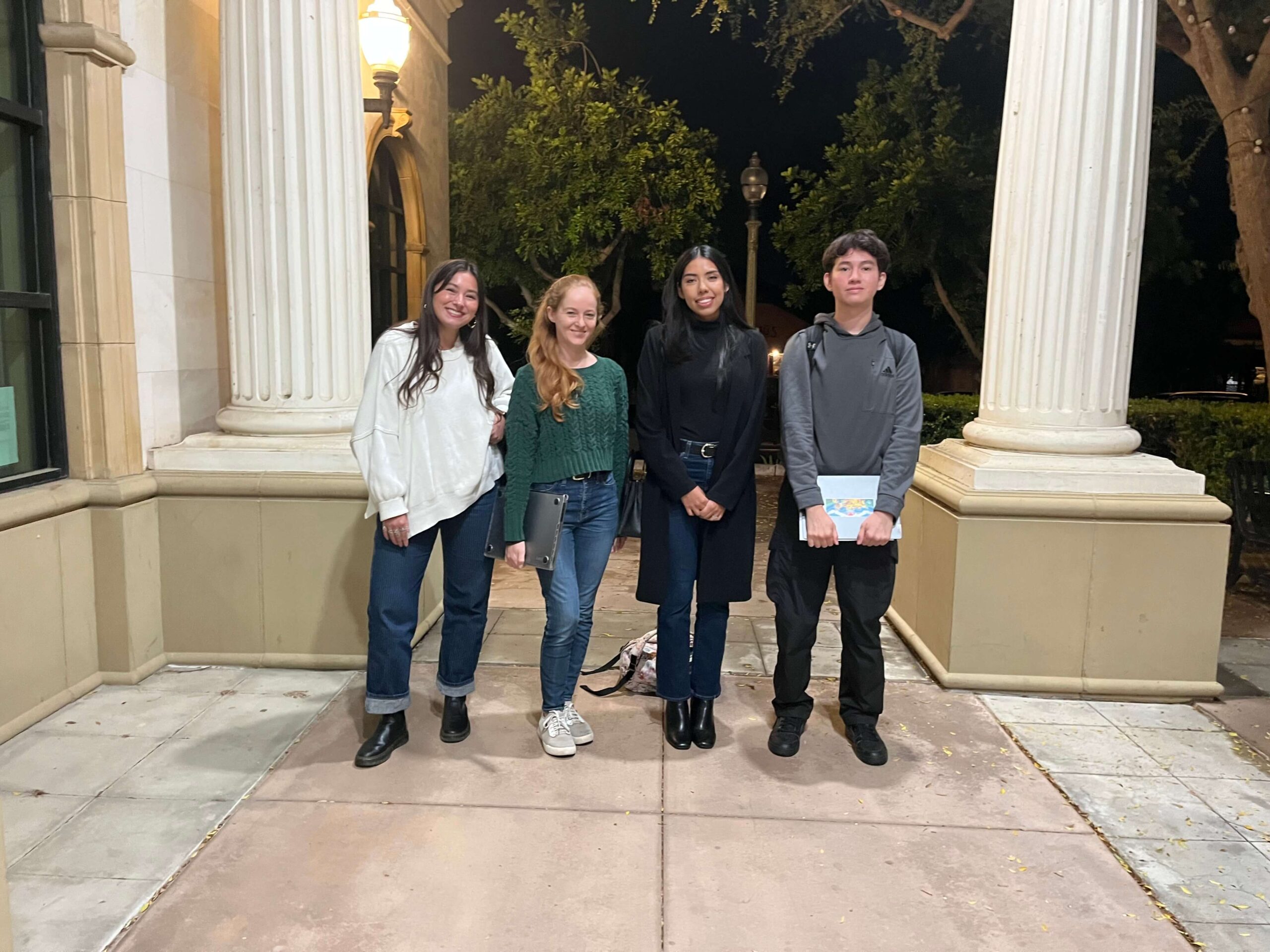 Four young adults who are part of the youth environmental justice efforts